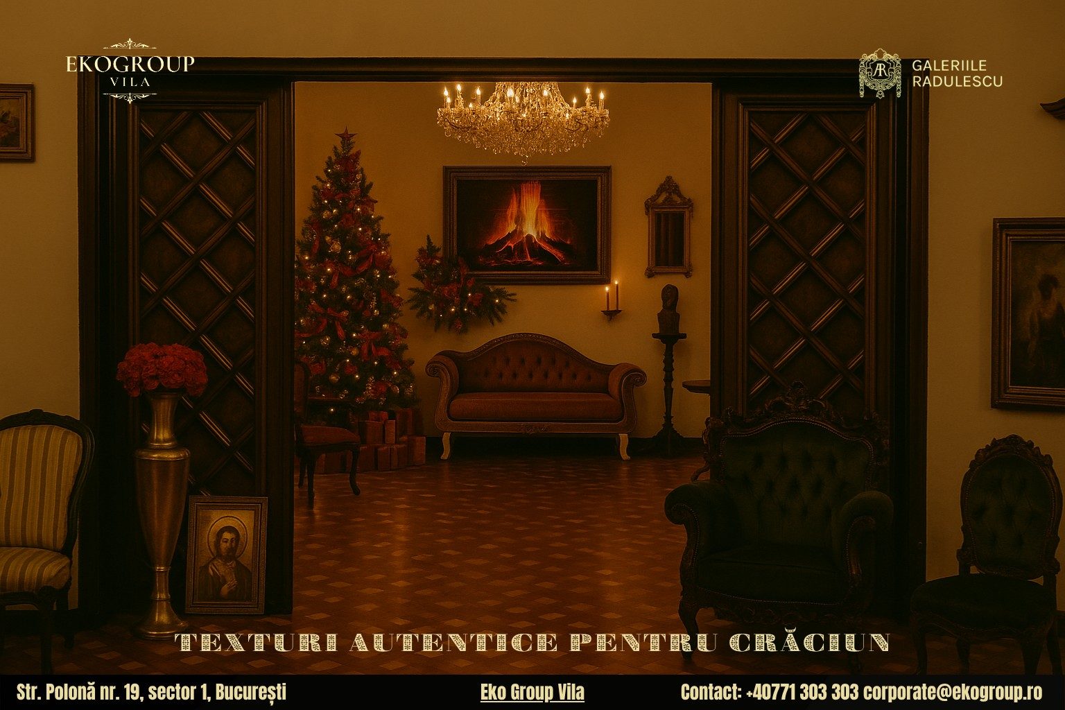 Decoratiuni de Craciun cu farmec interbelic – o experiență unică la Eko Group Vila 5 Decoratiuni de Craciun cu farmec interbelic – o experiență unică la Eko Group Vila